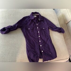 Converse Purple Button Down Shirt